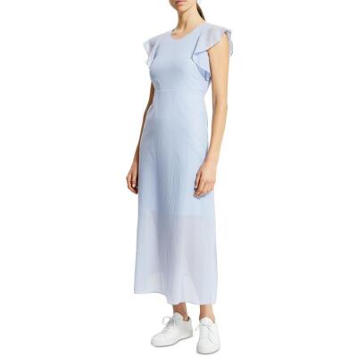 

Женское повседневное платье миди из хлопка до середины икры Theory BHFO 8047, Baby blue