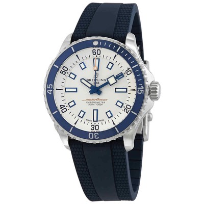 Pre-owned Breitling Superocean Automatic Chronometer Silver Dial Men's Watch A17375e71g1s1