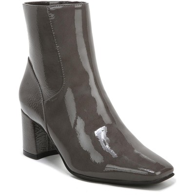 Женские лакированные ботильоны Naturalizer Womens Wrenley серого цвета, 9 средних размеров (B,M) BHFO 6213