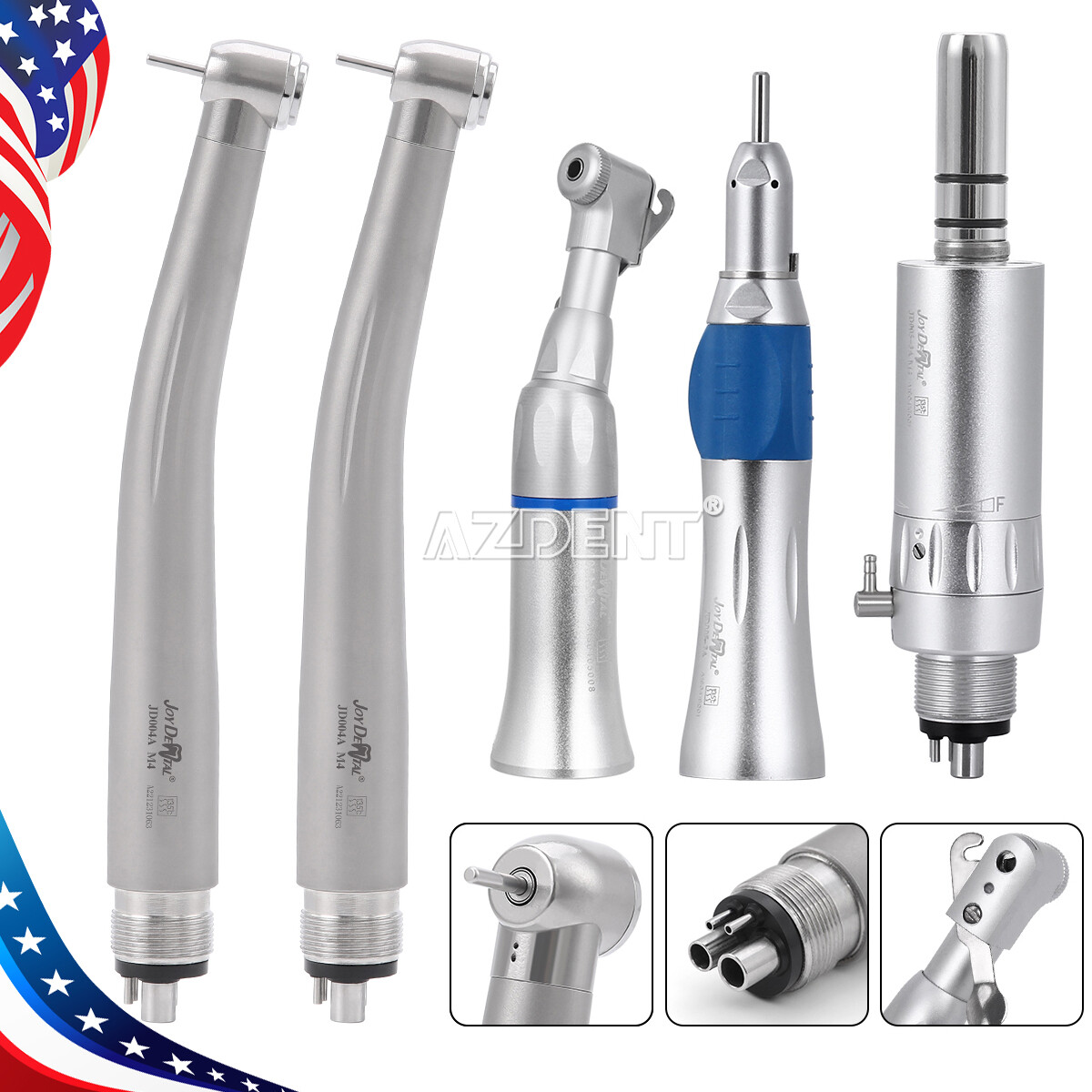Dental Mobile Delivery Unit Air Compressor Suction System / Handpiece Kit 4Hole