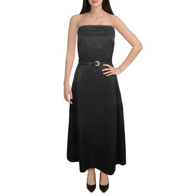 

Женское плиссированное платье миди Lauren Ralph Lauren для вечеринок и коктейлей BHFO 5910, Черный