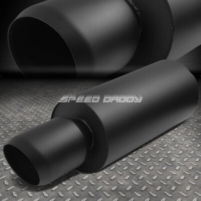 ГОНОЧНЫЙ КРУГЛЫЙ ГЛУШИТЕЛЬ ВЫХЛОПНЫХ ГАЗОВ ИЗ НЕРЖАВЕЮЩЕЙ СТАЛИ T304 С ЧЕРНЫМ КУПОЛООБРАЗНЫМ НАКОНЕЧНИКОМ ДИАМЕТРОМ 3 ДЮЙМА 4,5 ДЮЙМА