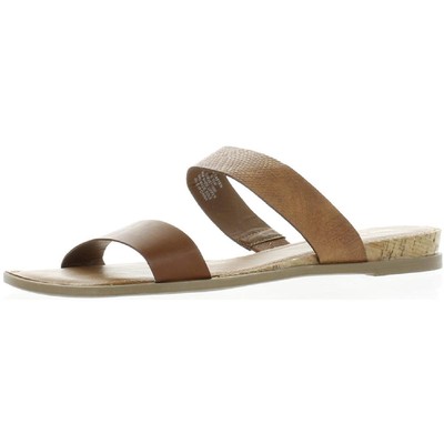 Sun + Stone Womens Easten Tan Slide Sandals Shoes 10.5 Medium (B,M) BHFO 6282