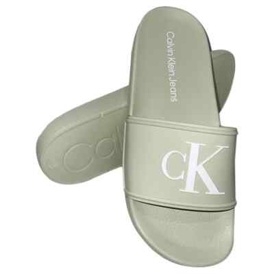 MSRP $69.99 NWT CALVIN KLEIN CASHA MEN'S LIGHT GREEN SLIP ON SLIDES SANDALS 7 9