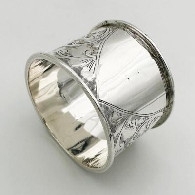 NAPKIN RING STERLING SILVER GEORGE V Birmingham 1912 G E Walton & Co