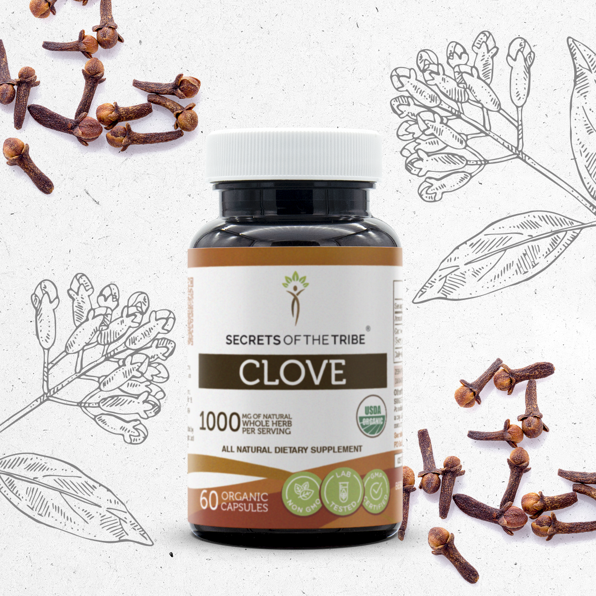Secrets Of The Tribe Clove Capsules, 500 mg