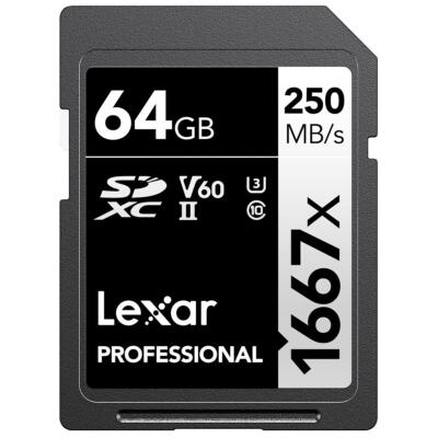 Карта памяти Lexar SILVER Series Professional 1667x64 ГБ UHS-II SDXC