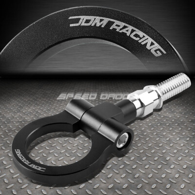 ДЛЯ 09-13 HONDA FIT 7 M18 X 2,5 T-6061 АЛЮМИНИЕВОЕ ЧЕРНОЕ КОЛЬЦО ПЕРЕДНЕГО/ЗАДНЕГО БУКСИРНОГО КРЮКА