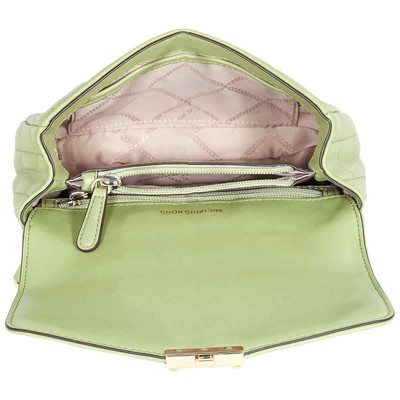 Pre-owned Michael Kors Ladies Soho Small Leather And Chain Shoulder Bag - Light Sage