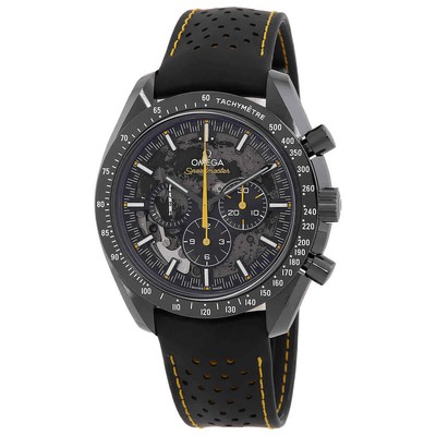Мужские часы Omega Speedmaster с хронографом и автоматическим черным циферблатом OM31092445001001