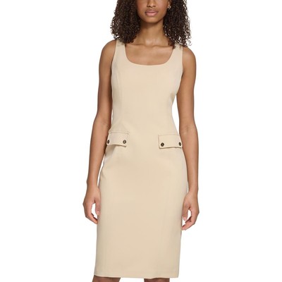 Женское коричневое платье-футляр из крепа Karl Lagerfeld Paris 16 BHFO 0918