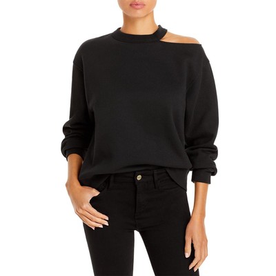 

Rails Womens Quincy Crewneck Cutout Long Sleeve Толстовка Loungewear BHFO 8214, Черный