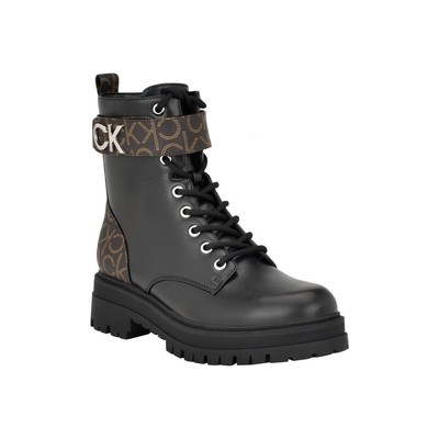 Женские ботинки Calvin Klein PRESCOT2 из искусственной кожи в армейском стиле на шнуровке BHFO 5036