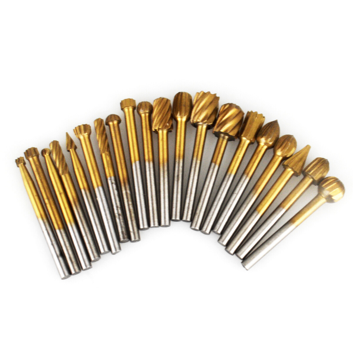 20X- Tungsten Carbide Rotary Burr Set Grinder Bit 1/8" Shank Dremel Rotary Tool