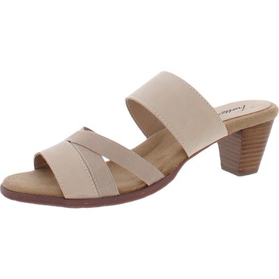 Женские босоножки Trotters из коричневой кожи Maxine Mule, 10 узких (AA, N) BHFO 3796