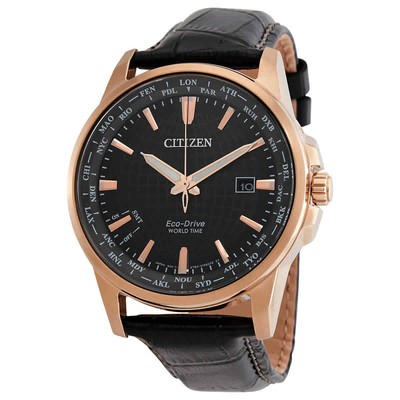 Citizen World Time Eco-Drive Black Dial Men's Watch BX1008-12E