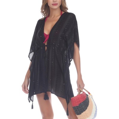 Женская куртка-кимоно Raviya с черным металлическим галстуком-бабочкой спереди, кардиган-кимоно S BHFO 7693