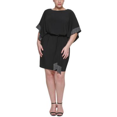 

Женское коктейльное и вечернее платье из джерси Jessica Howard Plus BHFO 5739, Black/silver