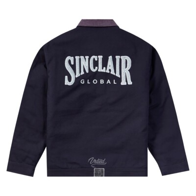 SINCLAIR COLLARD CANVAS WORK JACKET NAVY NWT M