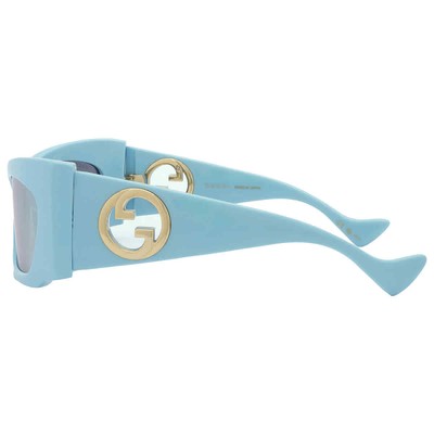 Pre-owned Gucci Silver Wrap Ladies Sunglasses Gg1412s 005 62 Gg1412s 005 62