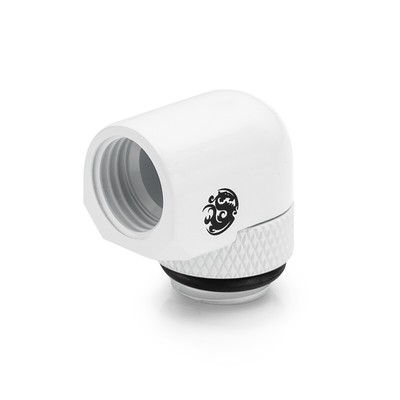 Bitspower G1/4'' Rotary 90 Degree Extender Fitting, Deluxe White