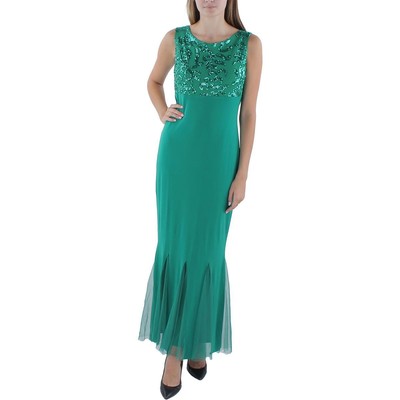 Женское зеленое вечернее платье Candalite с открытой спиной, расшитое блестками, M BHFO 8677