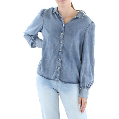 

Женская рубашка на пуговицах Aqua Bellamy Blue с подплечниками  BHFO 0422, Starlight blue