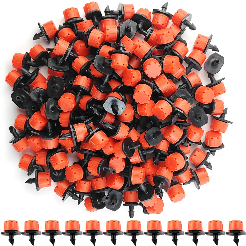 150PCS Adjustable Irrigation Drippers 1/4 Inch Emitter for Watering System