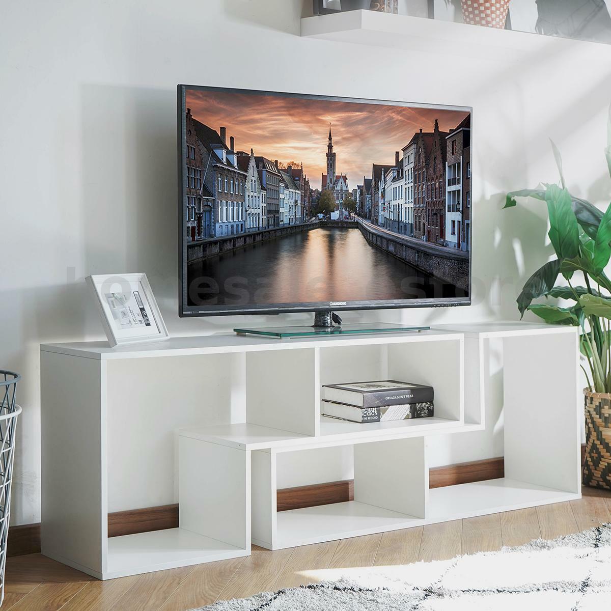 TV Stand Cabinet Console DIY Bookcase Entertainment Center Furniture 59-86" US