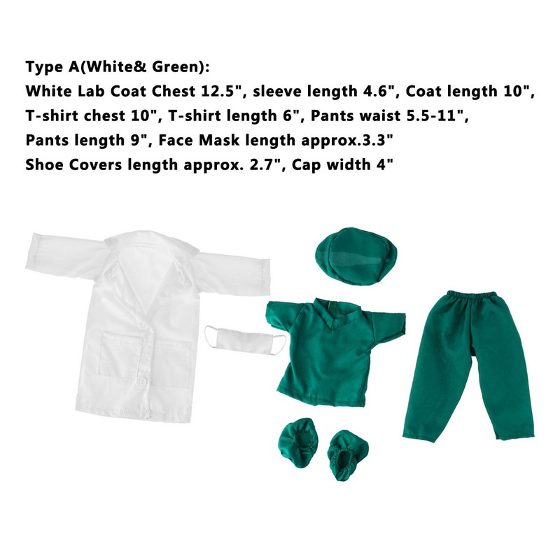Doll Doctor Nurse Clothes Outfit Sets for 45cm Our Generation My Life Doll New
