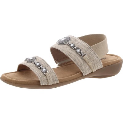 Женские босоножки на плоской подошве Minnetonka Sabine бежевого цвета 8 Medium (B,M) BHFO 8710