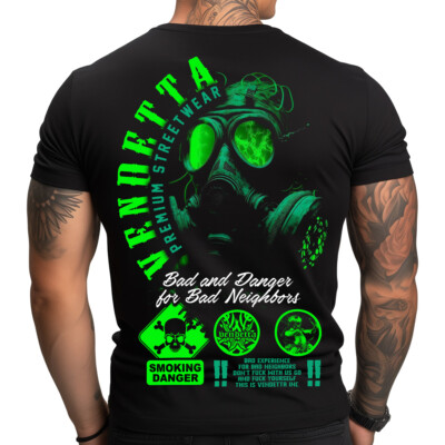 Vendetta Inc. Herren Rundhals Kurzarm T-Shirt Skull Danger schwarz 1369 Print