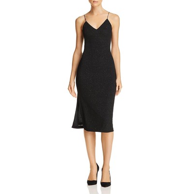 

Женское платье-комбинация черного цвета с блестками Alice and Olivia Stila  BHFO 2143, Черный