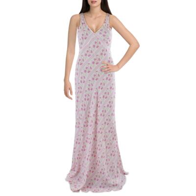 

LoveShackFancy Женский розовый пляжный длинный сарафан с цветочным принтом  BHFO 1810