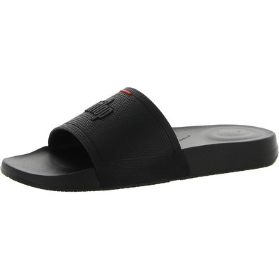 Женские шлепанцы Fitflop Iqushion Black Slip On Pool Slides 8 Medium (B,M) BHFO 2268