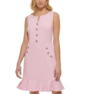 Женское розовое платье Karl Lagerfeld Paris, приталенное и расклешенное, с украшениями 16 BHFO 0353