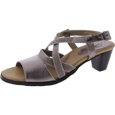 Женские серые кожаные туфли на легком каблуке Trotters, 10 дюймов, узкие (AA,N) BHFO 3204