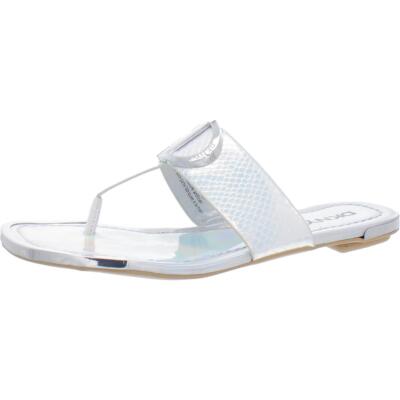 

Женские шлепанцы DKNY HALCOTT Thong с открытым носком и Т-образным ремешком BHFO 8139, Iridescent snake pu, HALCOTT