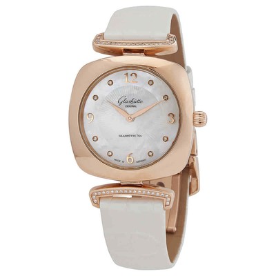 Часы Glashutte Pavonina с бриллиантовым циферблатом MOP 103-02-04-05-30