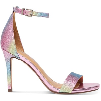 

Wild Pair Womens Bethie 2 Glitter Metallic Heel Sandals Shoes BHFO 4332, Bethie 2
