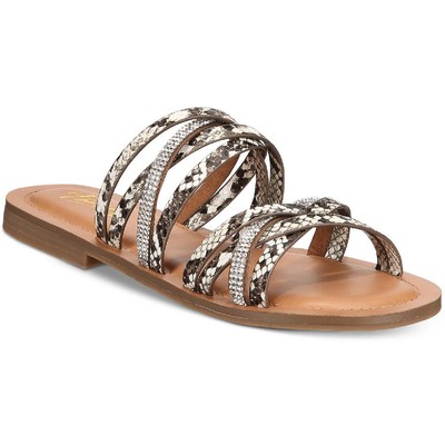 

Thalia Sodi Womens Marlina Slip On украшенные сандалии без шнуровки BHFO 6964, Natural snake print, Marlina