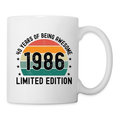40 Years Of Being Awesome 1986 Limited Edition Tasse, One size, Weiß