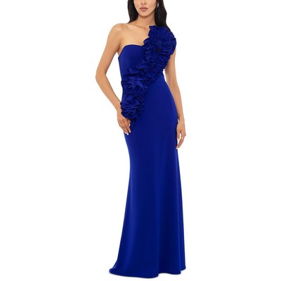 Betsy & Adam Womens Blue Full Length Embellished Evening Dress Gown 10 BHFO 1641