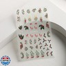 4 Sheets Christmas Nail Stickers Holly Leaf Nail Art Stickers Snowflake Elk Xmas Tree Nail Decals 5D Embossed Self-Adhesive Nail Art Supplies for Women Winter Holiday DIY Manicure Decoration