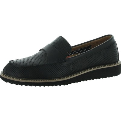 

Черные лоферы с перфорацией Comfortiva Womens Laina 9 Medium (B,M) BHFO 3437, Черный