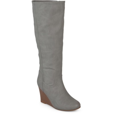 Женские сапоги до колена Langly серого цвета из коллекции Journee 8.5 Medium (B,M) BHFO 2883