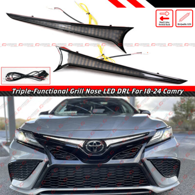 FOR 2018-24 TOYOTA CAMRY SE XSE FRONT BUMPER GRILL NOSE SEQUENTIAL LED LIGHT BAR