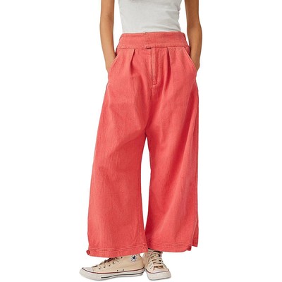Женские красные брюки-клеш Free People с высокой посадкой и широкими штанинами XS BHFO 6472