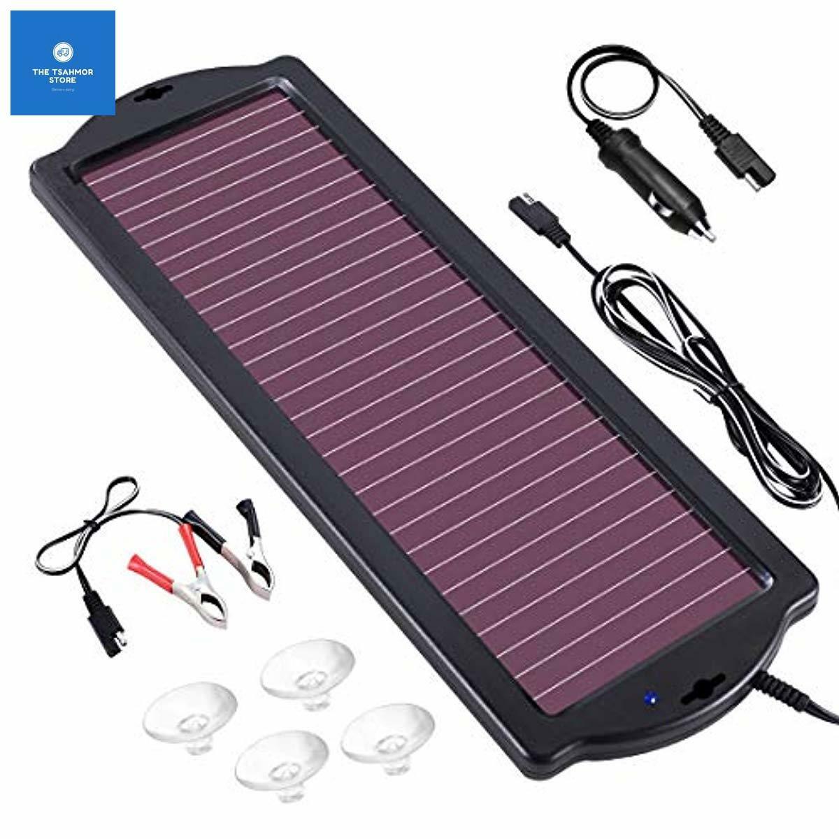 Powoxi 1 8w 12v Solar Car Battery Charger Maintainer Portable