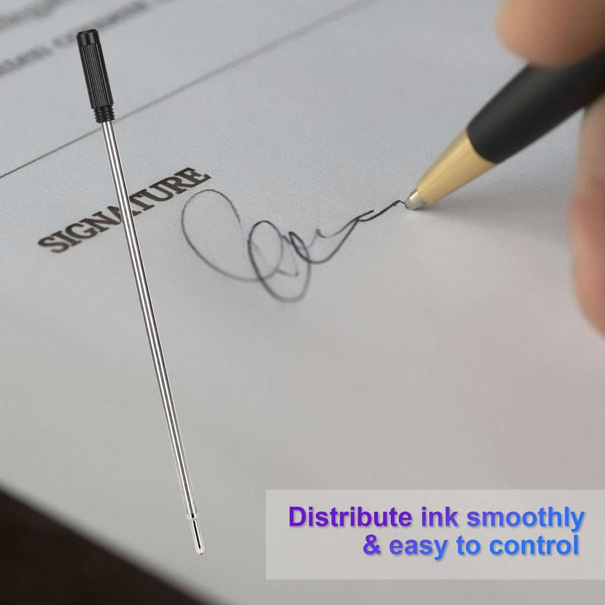 20 Cross Style Ballpoint Pen Refills Smooth Flow Black Ink 1.0mm Medium Point US